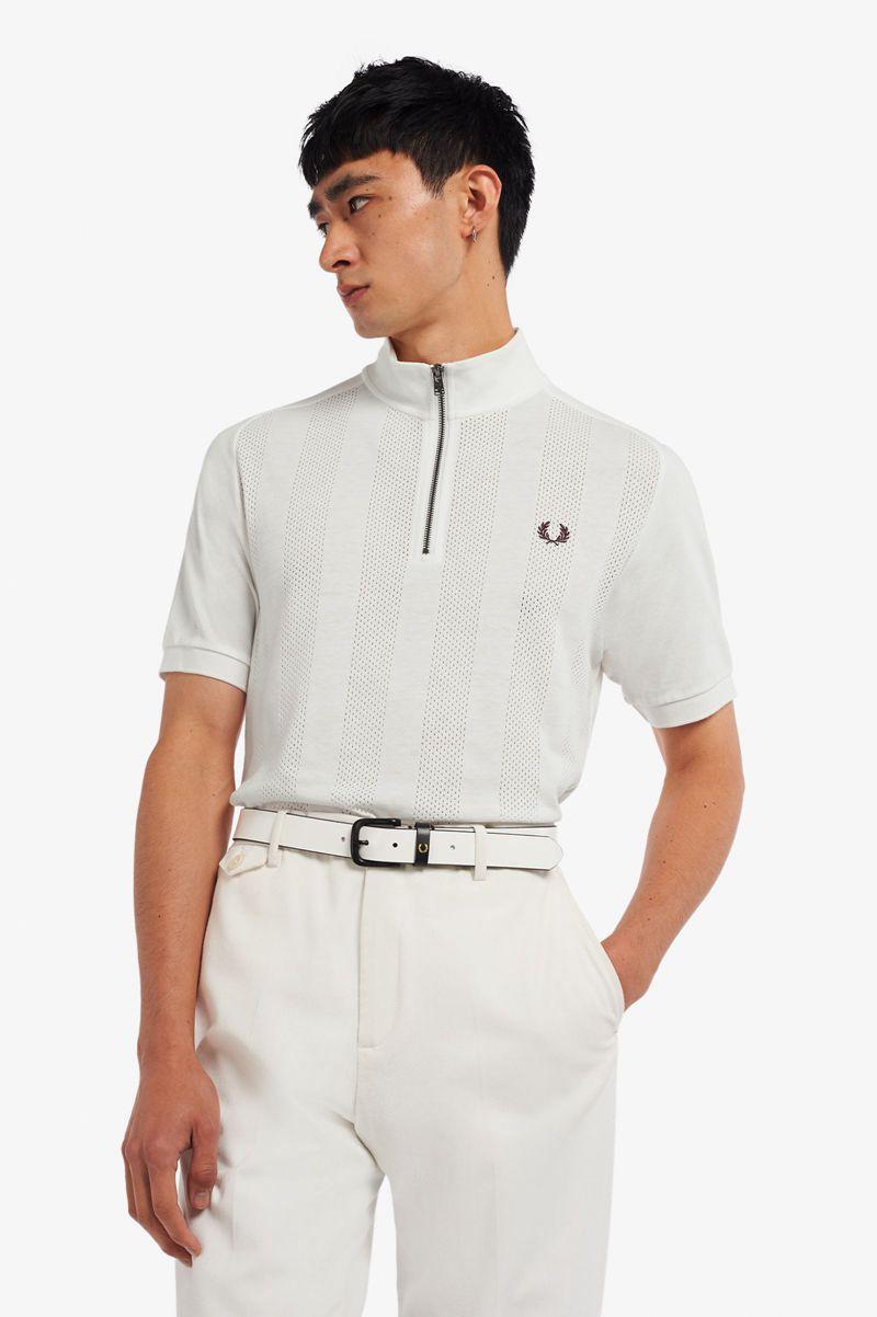 Mens Fred Perry Shirts Discount Code - Zip Neck Raglan Sleeve Polo